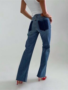 EB Denim Split Hem Ogs in Blue NWT